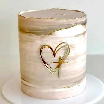 תוספות רוח אהבה אקריליק מסיבת חתונה עליונית עוגת יום האהבה אהבה אקרילי צד עליונית עוגת חתונה מסיבה קישוט העוגה