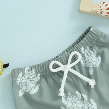 תינוק בייבי בנים בגד ים בגדי ים בגדי ים בגדי ים Beachwear המותניים מתכווננת לשחות מכנסיים קצרים