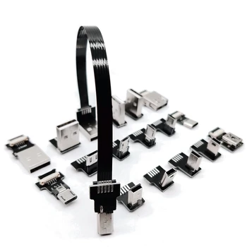FPV לפקח על תקן USB MINI סופר Flache גמיש FPC Lade טלוויזיה בכבלים 90 גראד USB-C Micro USB הלהקה טלוויזיה בכבלים 5 ס 