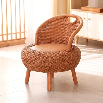 קש מרפסת כורסא עץ מלא כיסא אמיתי קש בודד פנאי קש הכיסא הביתה.